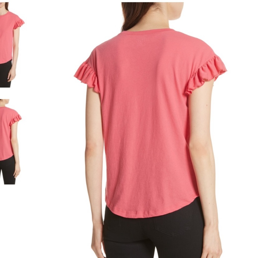 Kate Spade New York Pink Ruffle Sleeve Tee - Picture 9 of 16